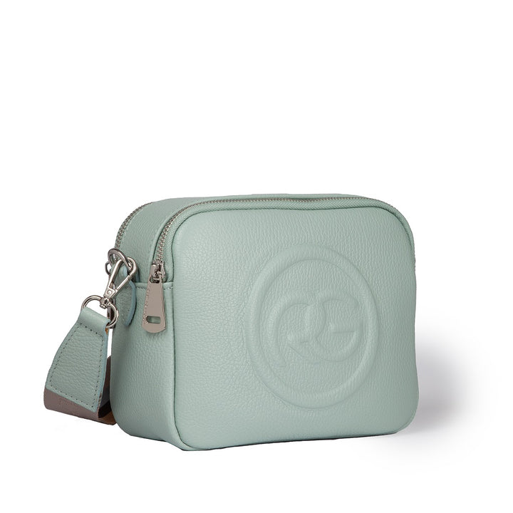 Roberta Gandolfi Roberta Pelle camera e crossbody in pelle con doppio scomparto e tracolla staccabile Qualità