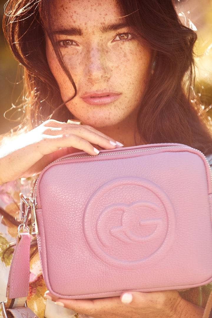 Roberta Gandolfi Roberta Pelle camera e crossbody in pelle con doppio scomparto e tracolla staccabile Qualità