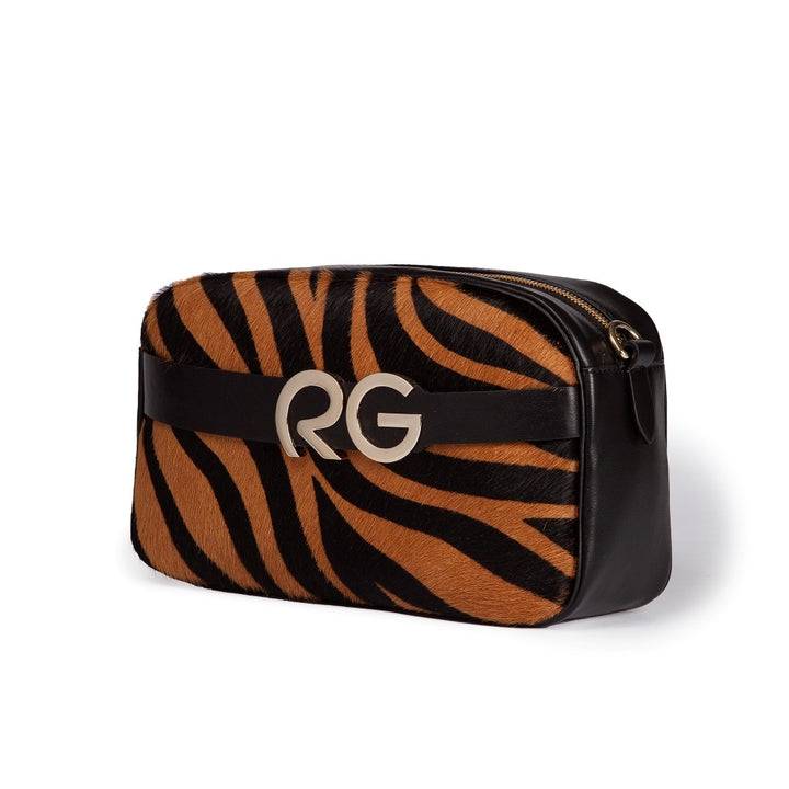 Roberta Gandolfi Dafne pony camera in pelle stampa animalier con tracolla staccabile Fino Al -60%