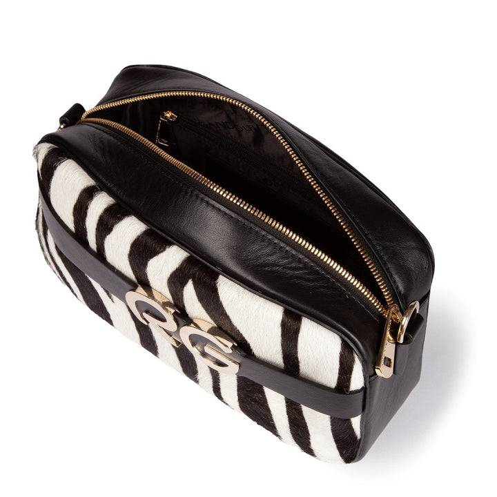 Roberta Gandolfi Dafne pony camera in pelle stampa animalier con tracolla staccabile Shopping Online