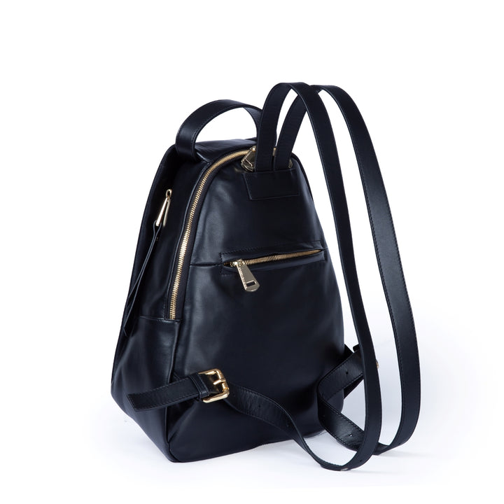 Roberta Gandolfi Micol Backpack in vitello liscio multitasche In Vendita