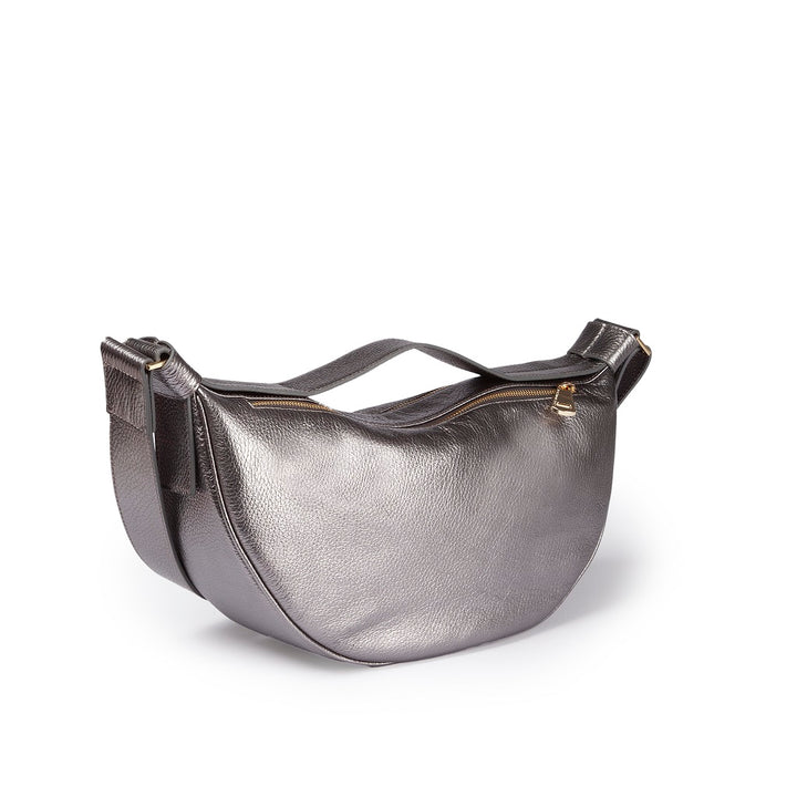 Roberta Gandolfi Micol Banana small cross body in vitello martellato metal con tracolla regolabile Offerte