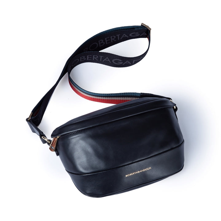 Roberta Gandolfi Micol Belt Bag in pelle con tracolla regolabile e catena amovibile In Saldo