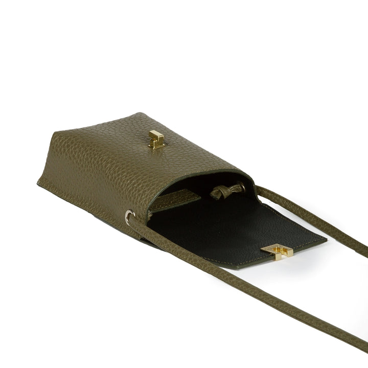 Roberta Gandolfi Elodie minibag and phoneholder in pelle con pratica tasca esterna e tracolla regolabile Pezzi Unici