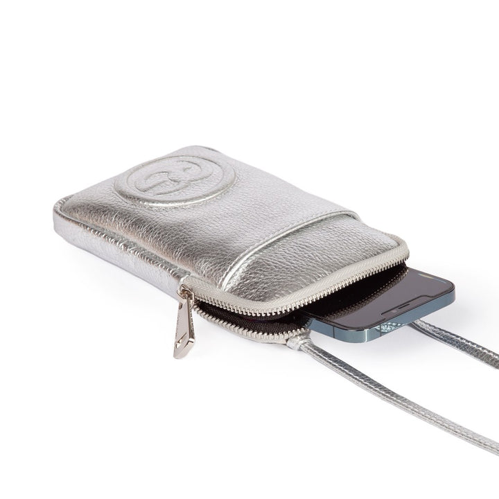 Roberta Gandolfi RG Phone holder in pelle di vitello con tracolla staccabile e regolabile Prezzo Ridotto