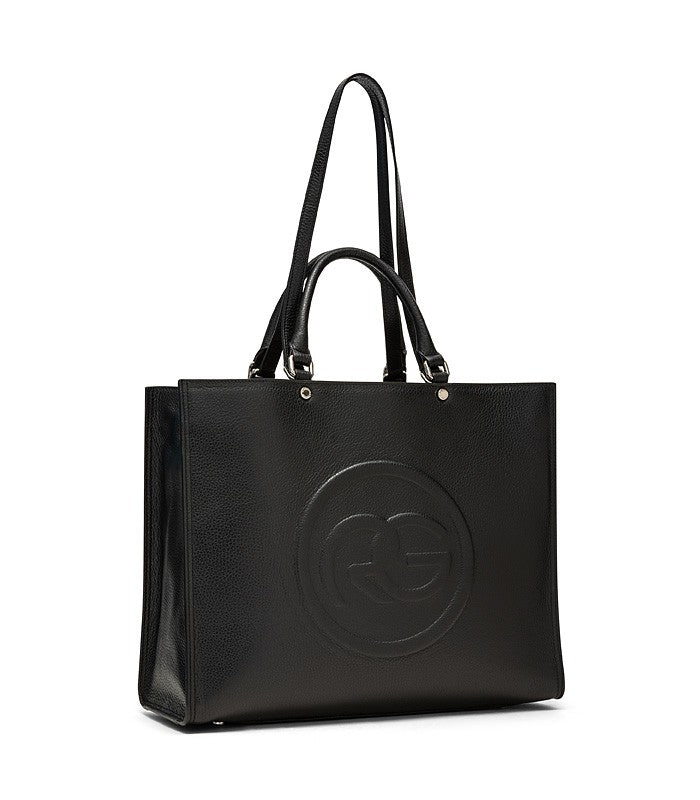 Roberta Gandolfi Roberta Pelle Large Borsa a mano in pelle con doppi spallacci per essere portata a spalla e tramezza Moda