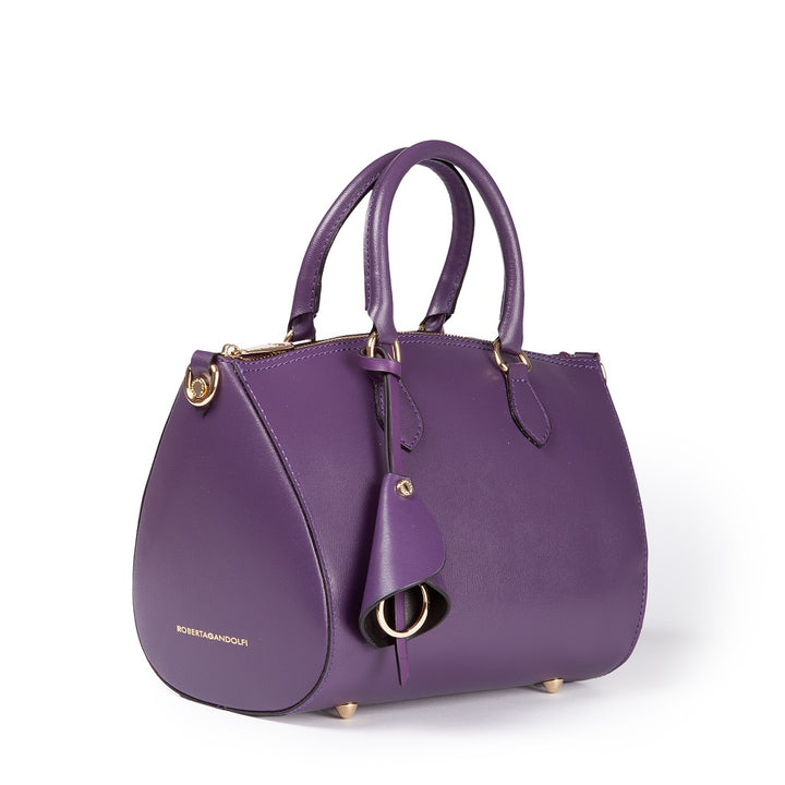 Roberta Gandolfi Nicole bowling in pelle stampa "light saffiano" con tracolla staccabile e regolabile Fino Al -60%