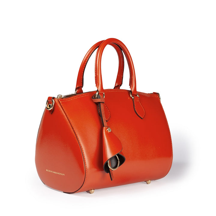 Roberta Gandolfi Nicole bowling in pelle stampa "light saffiano" con tracolla staccabile e regolabile Affare Del Giorno