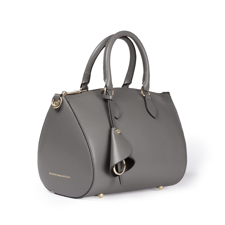 Roberta Gandolfi Nicole bowling in pelle stampa "light saffiano" con tracolla staccabile e regolabile Prezzo Ridotto