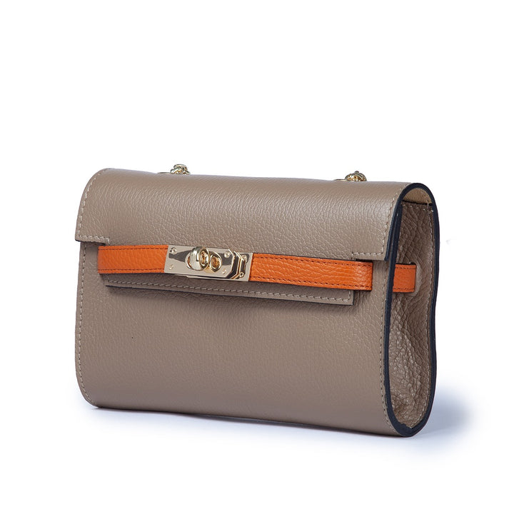 Roberta Gandolfi Chiara tracollina crossbody con chiusura girello e tracolla in catena In Saldo