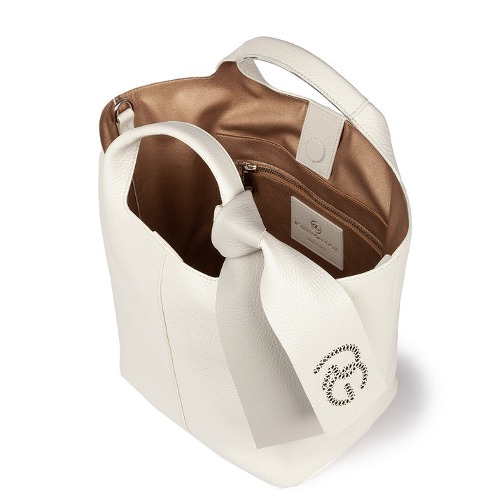 Roberta Gandolfi Maia handbag borsa a mano in pelle martellata e tracolla staccabile Moda