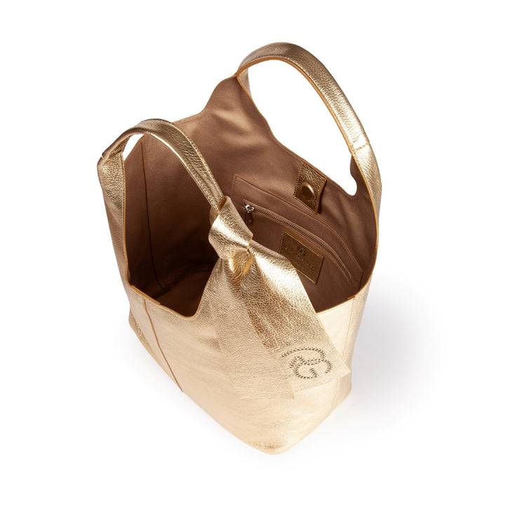 Roberta Gandolfi Maia Tote borsa hobo in pelle martellata Negozi Online