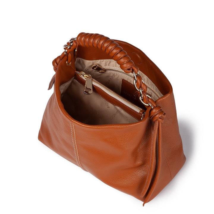 Roberta Gandolfi Amina small borsa a mano in pelle con manico tubolare fasciato e tracolla staccabile Presa