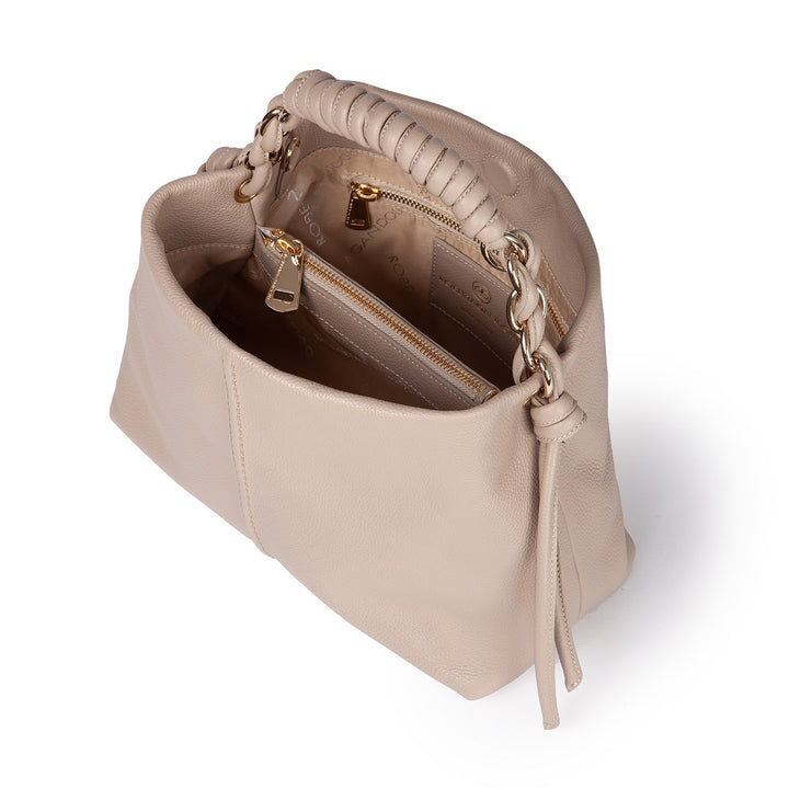 Roberta Gandolfi Amina small borsa a mano in pelle con manico tubolare fasciato e tracolla staccabile Sconto