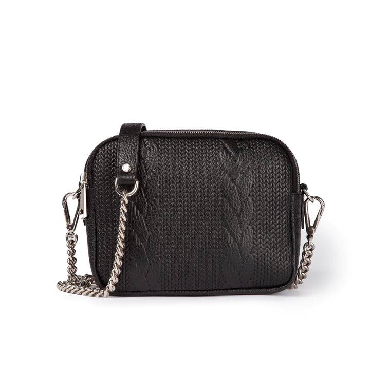 Roberta Gandolfi Camera Treccia borsa a spalla e crossbody in pelle stampata con tracolla catena