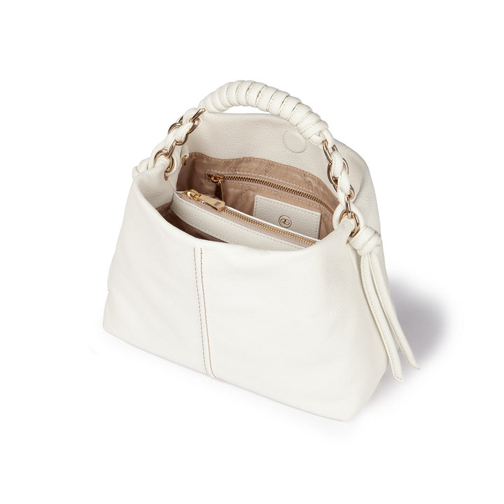 Roberta Gandolfi Amina small borsa a mano in pelle con manico tubolare fasciato e tracolla staccabile In Saldo