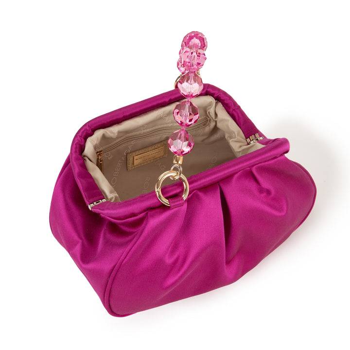 Roberta Gandolfi Sirenetta Puffy mini bag in raso di seta e manico gioiello Fino Al -60%