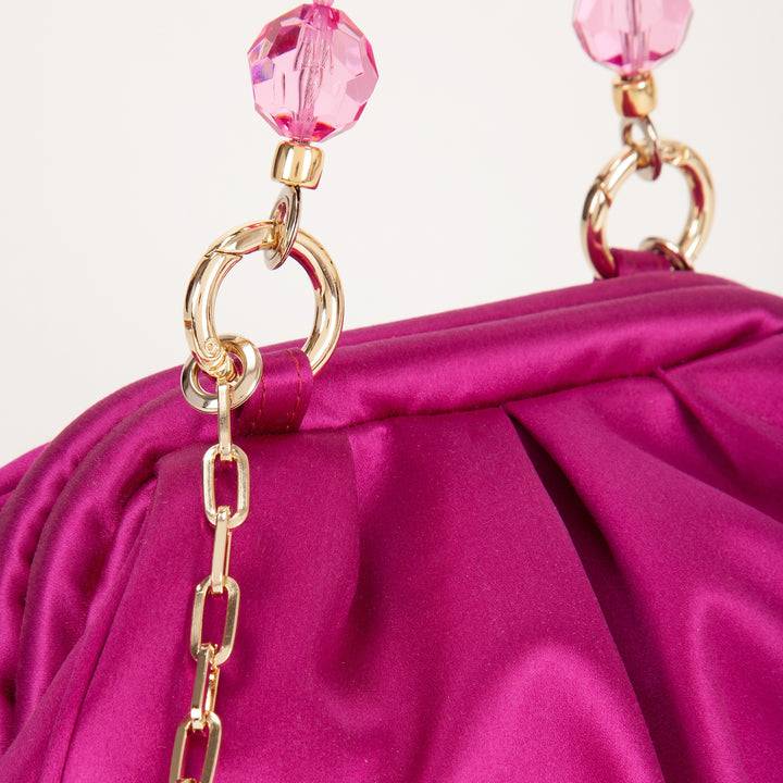 Roberta Gandolfi Sirenetta Puffy mini bag in raso di seta e manico gioiello Fino Al -60%