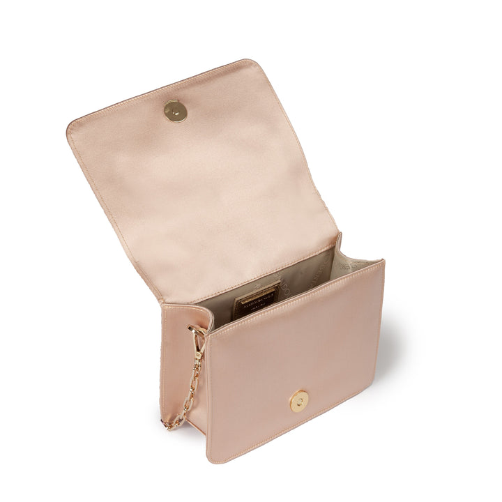 Roberta Gandolfi Sirenetta Mini bag in raso di seta e manico gioiello Negozio