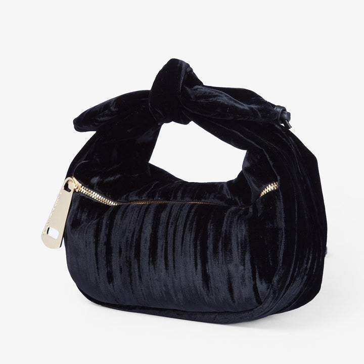 Roberta Gandolfi Bunny Velvet borsa a mano con tracolla staccabile in velluto plissè Moda