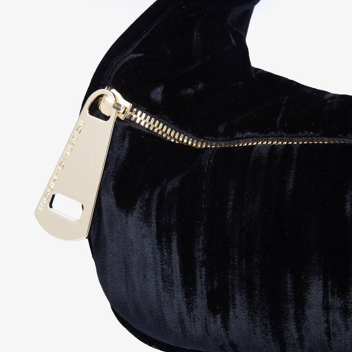 Roberta Gandolfi Bunny Velvet borsa a mano con tracolla staccabile in velluto plissè Moda