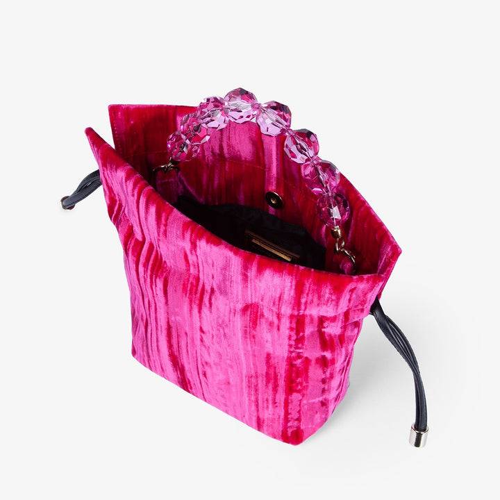 Roberta Gandolfi Sirenetta Tulip Velluto Plissè e manico gioiello Shopping Online