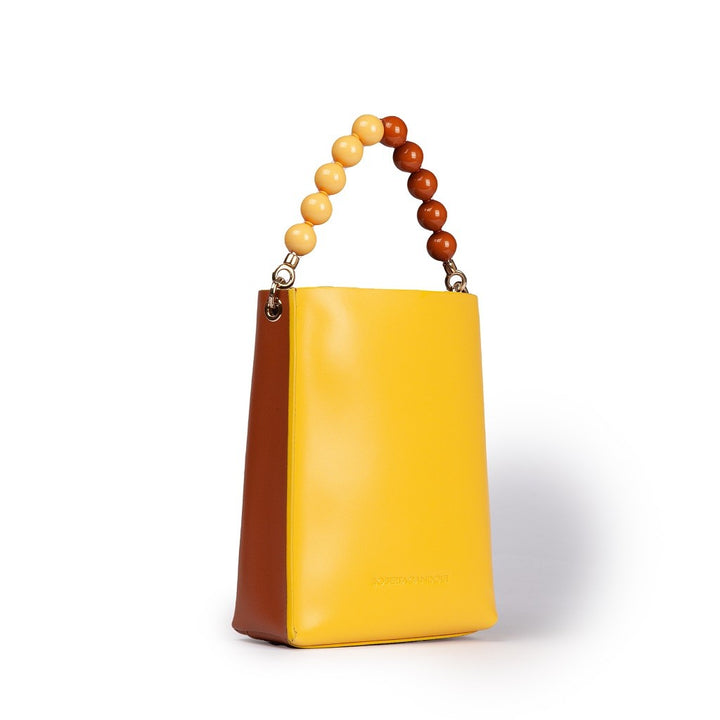 Roberta Gandolfi Zoe mini bag in pelle bicolor e manico gioiello Offerte