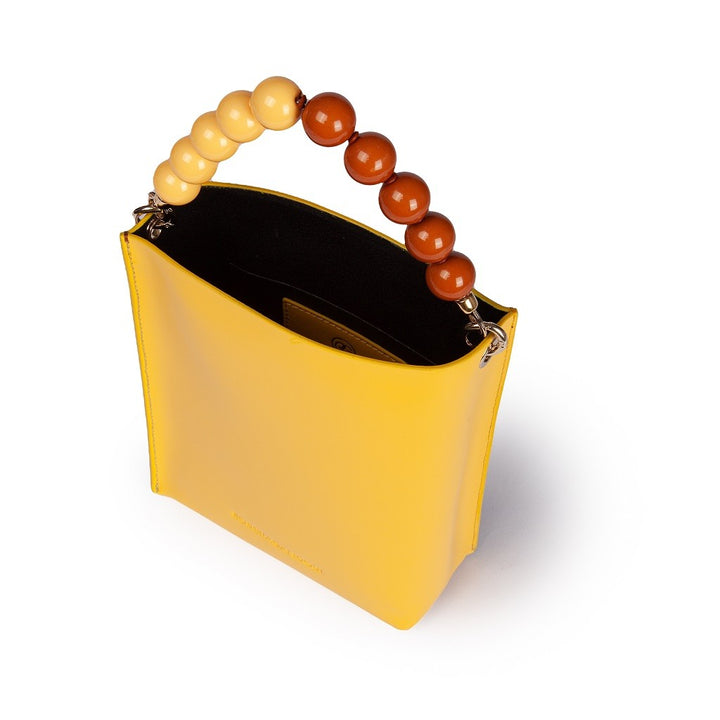 Roberta Gandolfi Zoe mini bag in pelle bicolor e manico gioiello Offerte