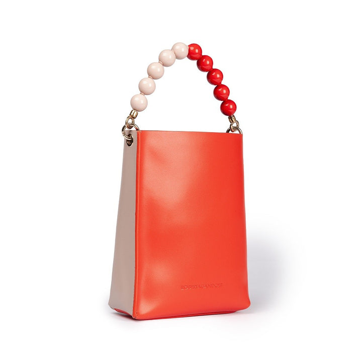 Roberta Gandolfi Zoe mini bag in pelle bicolor e manico gioiello Hotsell
