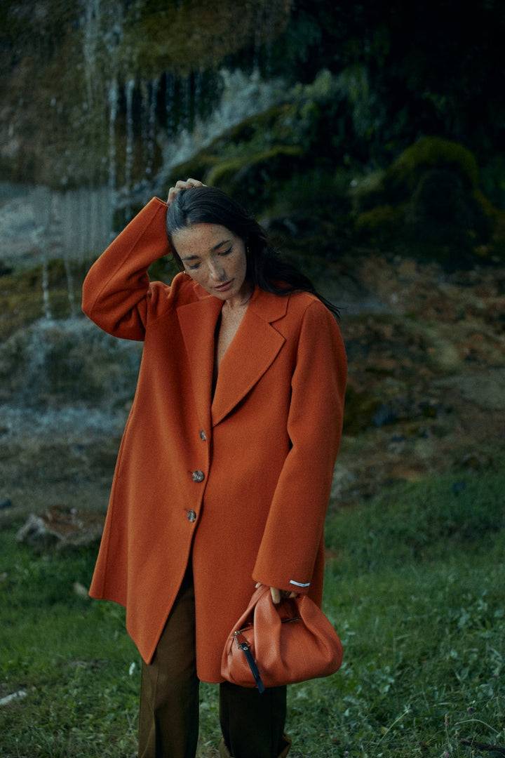 Roberta Gandolfi Emily bowling small in pelle con tracolla staccabile Nuova