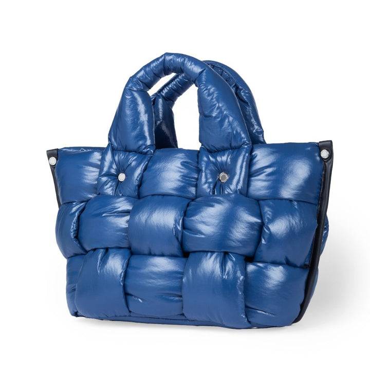 Roberta Gandolfi Greta small borsa in tessuto antigoccia intrecciata a mano con finiture in pelle Offerta Anniversario