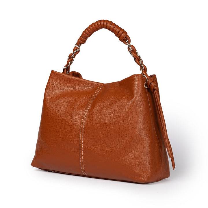 Roberta Gandolfi Amina large borsa a mano in pelle con manico tubolare fasciato e tracolla staccabile Offerta settimanale