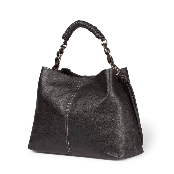 Roberta Gandolfi Amina large borsa a mano in pelle con manico tubolare fasciato e tracolla staccabile Ritorno libero