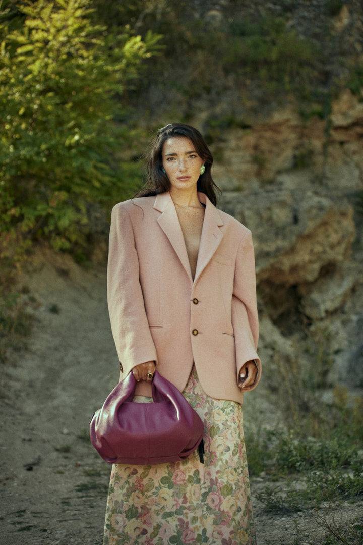 Roberta Gandolfi Emily bowling medium in pelle con tracolla staccabile Sostegno trimestrale