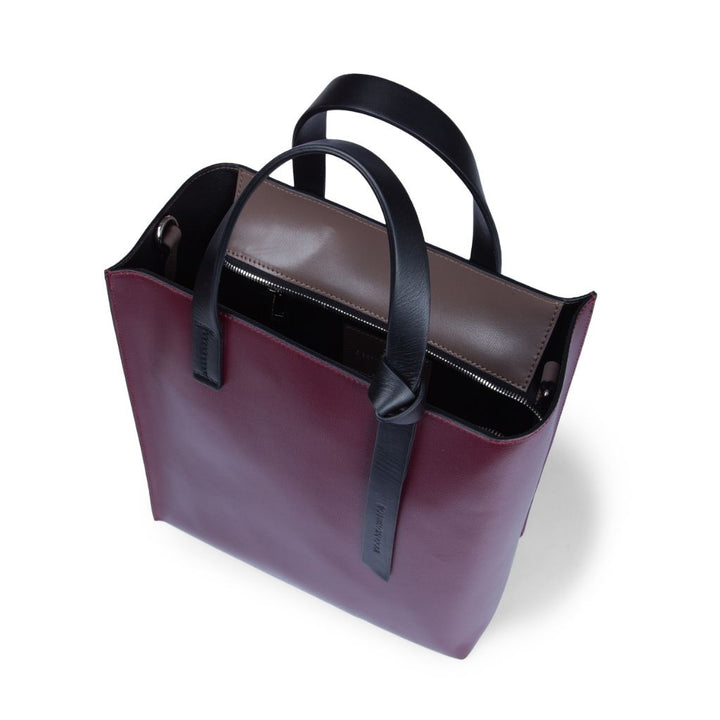 Roberta Gandolfi Arianna Tote borsa in pelle bicolor con tracolla staccabile Duty-free