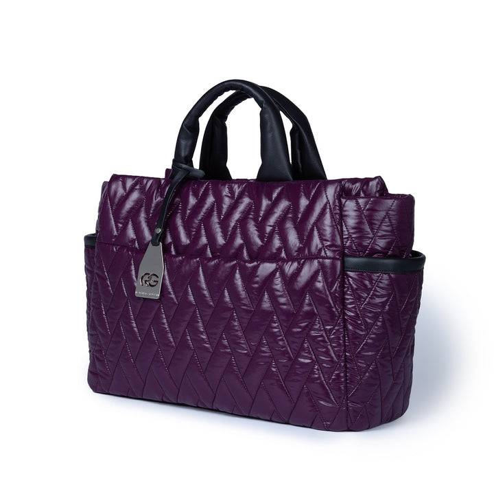 Roberta Gandolfi Noemi Large borsa a mano in tessuto antigoccia con finiture in pelle e tracolla staccabile Promozione Limitata