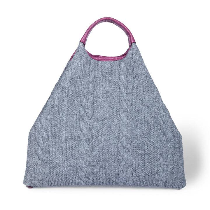Roberta Gandolfi Joy Wool borsa trasformabile 5 modelli in 1 in tessuto di lana riciclato finiture in pelle di vitello e tracolla staccabile Sottocosto
