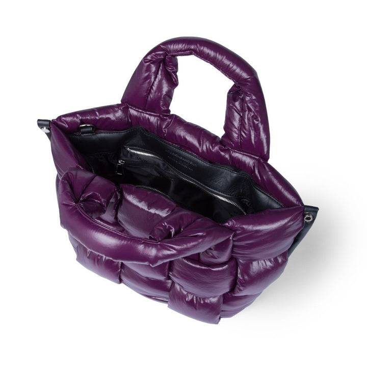Roberta Gandolfi Greta small borsa in tessuto antigoccia imbottita ed intrecciata a mano con finiture in pelle Convenienza