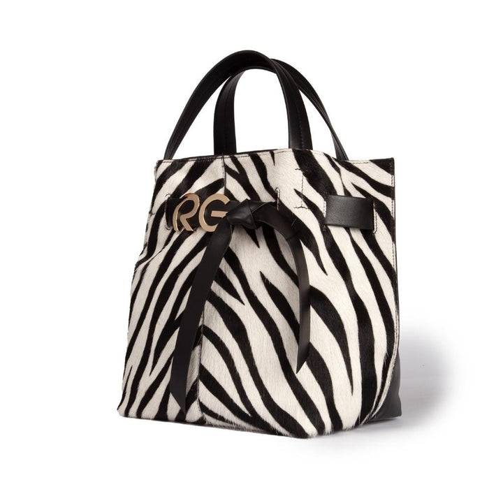 Roberta Gandolfi Dafne pony medium borsa a mano in pelle stampa animalier con tracolla staccabile Sconto