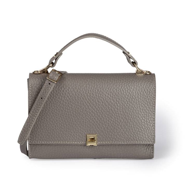 Roberta Gandolfi Elodie compact crossbody borsa in pelle con tramezza interna e tasca esterna con tracolla staccabile e regolabile Lightning offer