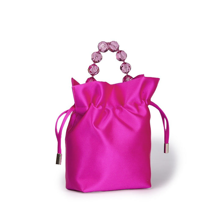 Roberta Gandolfi Sirenetta Tulip mini secchiello in raso di seta e manico gioiello 50% di sconto con spedizione gratuita