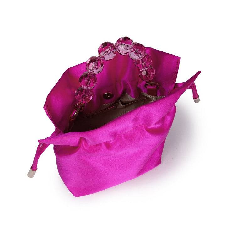 Roberta Gandolfi Sirenetta Tulip mini secchiello in raso di seta e manico gioiello 50% di sconto con spedizione gratuita