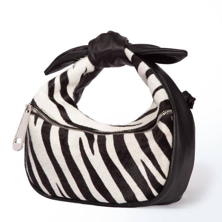 Roberta Gandolfi Bunny Pony mini bag in pony stampa animalier e finiture in pelle di vitello con tracolla staccabile Convenienza