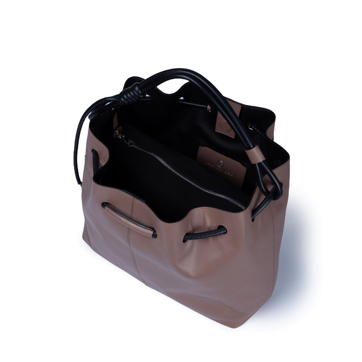 Roberta Gandolfi Gisella Large borsa con doppia portabilità mano o spalla in morbido vitello Vendite stagionali