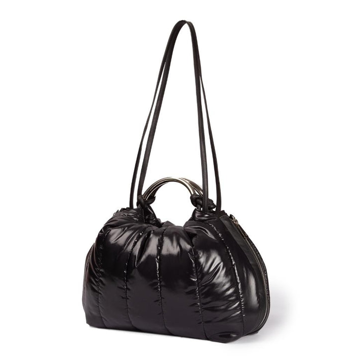 Roberta Gandolfi Naomi Balloon borsa a mano in tessuto antigoccia finiture in pelle e doppi spallacci per essere messa sulla spalla Fino al 50% di sconto