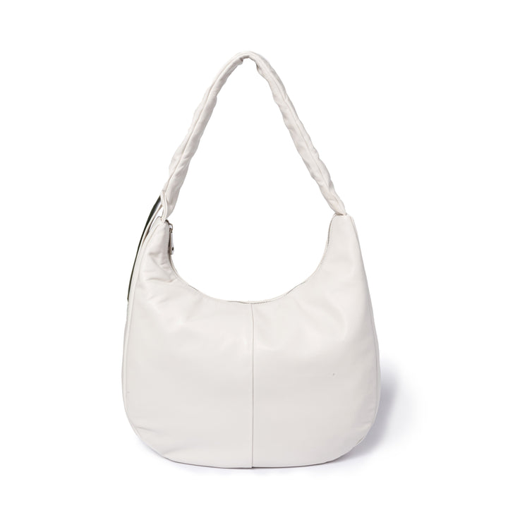 Roberta Gandolfi Azzurro Hobo large in morbida pelle nappa con manico arricciato regolabile Duty-free
