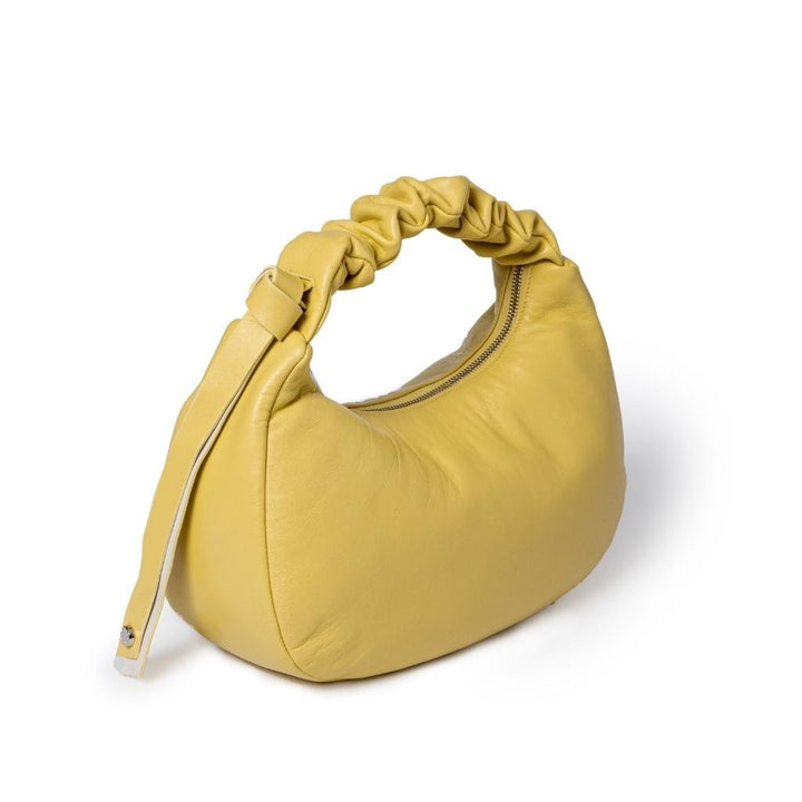 Roberta Gandolfi Azzurra Hobo small in morbida pelle nappa con manico arricciato regolabile Italy
