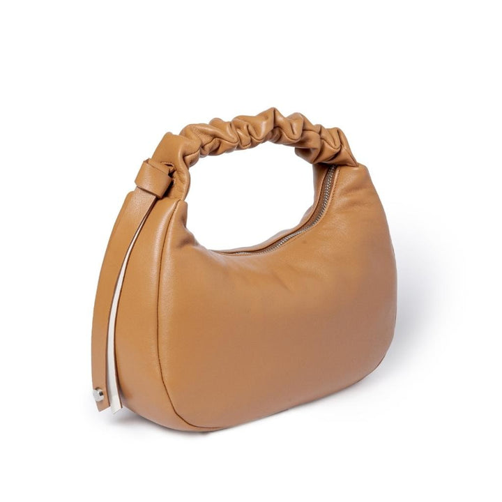 Roberta Gandolfi Azzurra Hobo small in morbida pelle nappa con manico arricciato regolabile Italia
