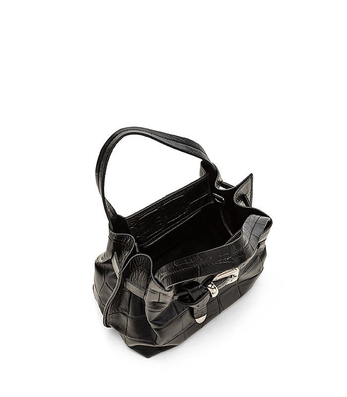 Roberta Gandolfi Martina small borsa in pitone vero con finiture in pelle di vitello Spedizione Gratuita