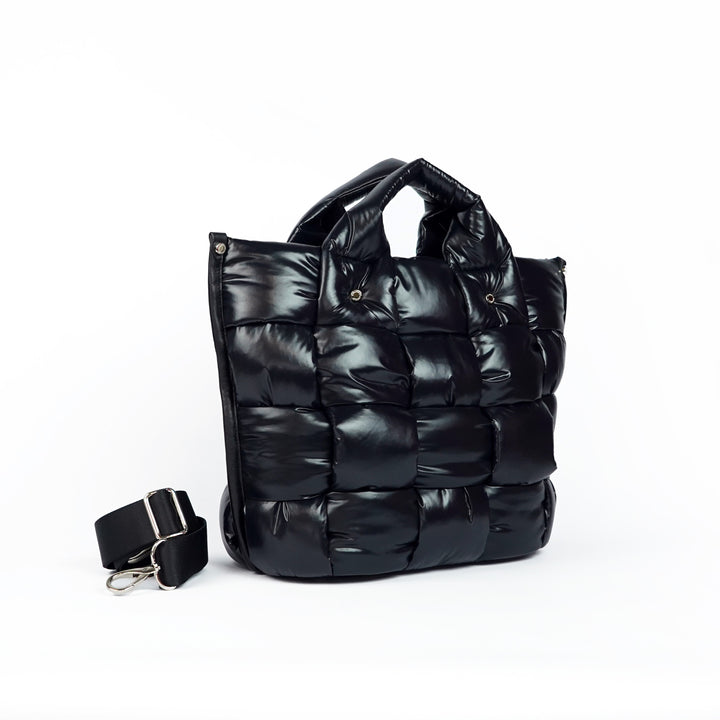 Roberta Gandolfi Greta large borsa in tessuto antigoccia imbottita ed intrecciata a mano con finiture in pelle Affare Del Giorno